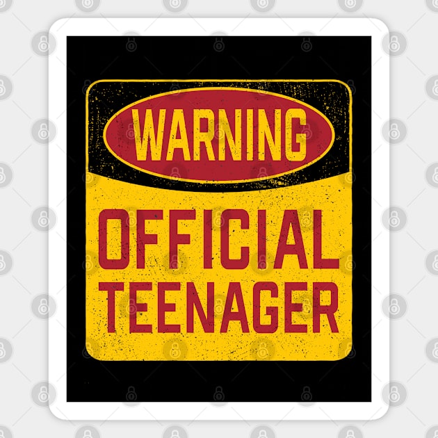 13th Birthday - Warning Official Teenager Magnet by Kudostees